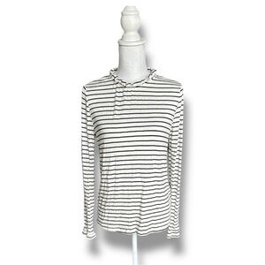Striped Black and White Women's Top Size Medium NWOT